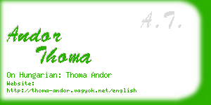 andor thoma business card